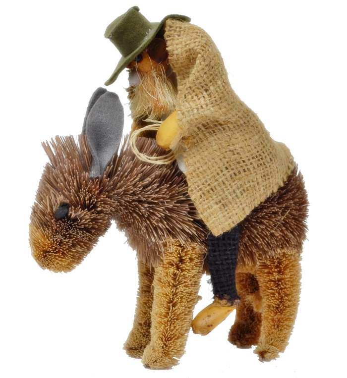 Brushart Bristle Brush Animal Prospector on Donkey